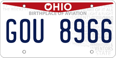 OH license plate GOU8966