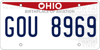 OH license plate GOU8969
