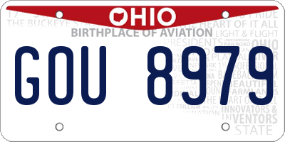 OH license plate GOU8979