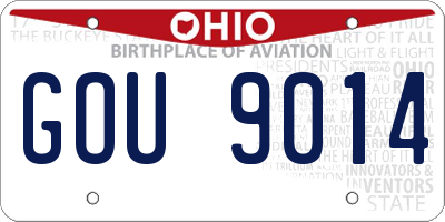 OH license plate GOU9014