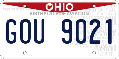 OH license plate GOU9021