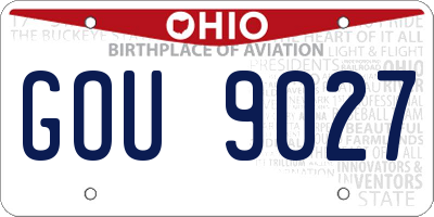 OH license plate GOU9027