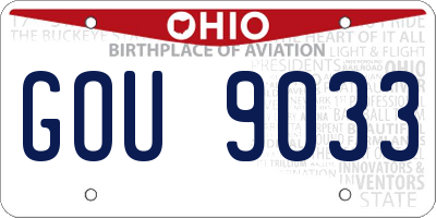 OH license plate GOU9033
