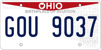 OH license plate GOU9037