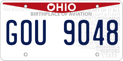 OH license plate GOU9048