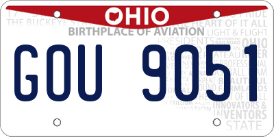 OH license plate GOU9051