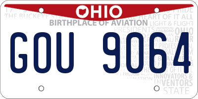 OH license plate GOU9064