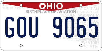 OH license plate GOU9065