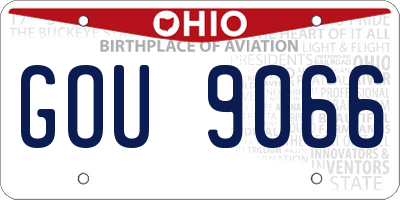 OH license plate GOU9066