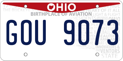 OH license plate GOU9073
