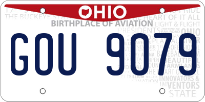 OH license plate GOU9079