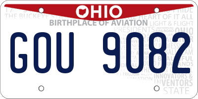 OH license plate GOU9082