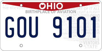 OH license plate GOU9101