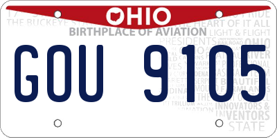 OH license plate GOU9105