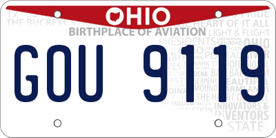 OH license plate GOU9119