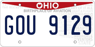 OH license plate GOU9129
