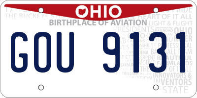 OH license plate GOU9131
