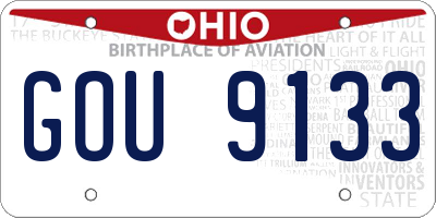 OH license plate GOU9133
