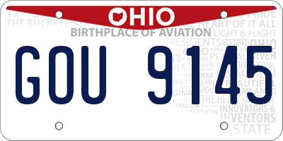 OH license plate GOU9145