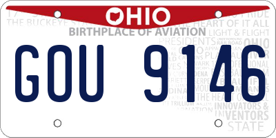 OH license plate GOU9146