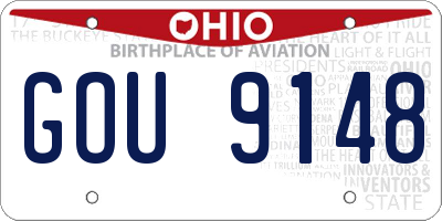 OH license plate GOU9148