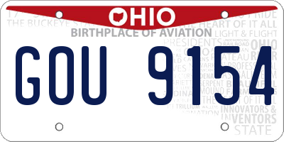OH license plate GOU9154