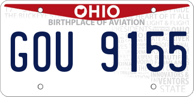 OH license plate GOU9155