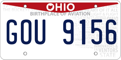 OH license plate GOU9156