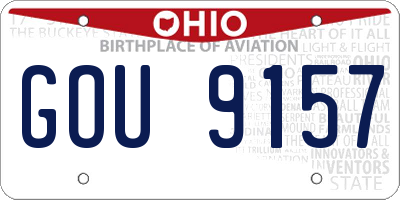 OH license plate GOU9157