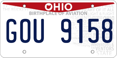 OH license plate GOU9158