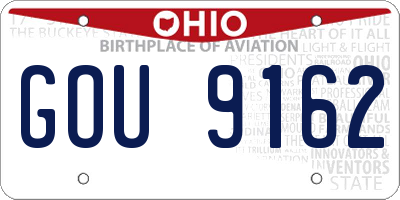OH license plate GOU9162