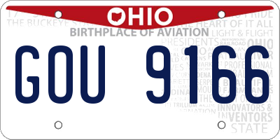 OH license plate GOU9166