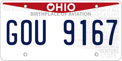 OH license plate GOU9167