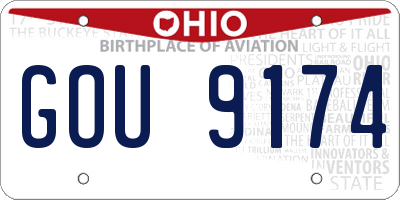 OH license plate GOU9174