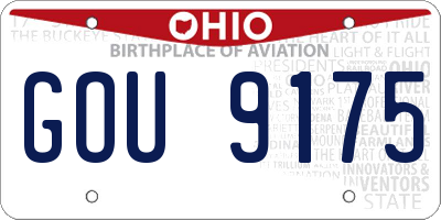 OH license plate GOU9175