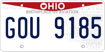 OH license plate GOU9185
