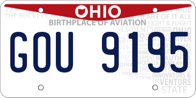OH license plate GOU9195