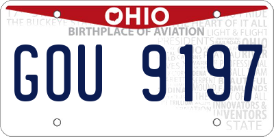 OH license plate GOU9197