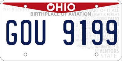 OH license plate GOU9199