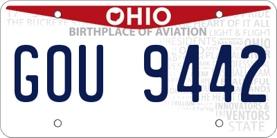 OH license plate GOU9442