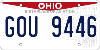 OH license plate GOU9446