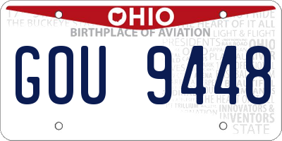 OH license plate GOU9448