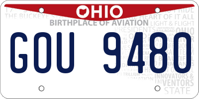 OH license plate GOU9480