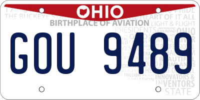 OH license plate GOU9489