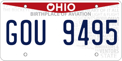 OH license plate GOU9495