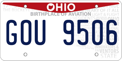 OH license plate GOU9506