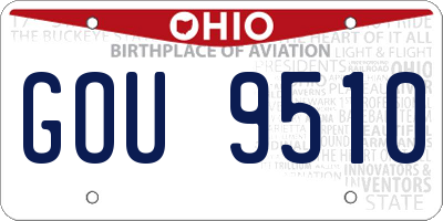 OH license plate GOU9510