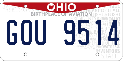 OH license plate GOU9514