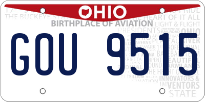 OH license plate GOU9515