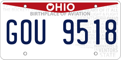 OH license plate GOU9518